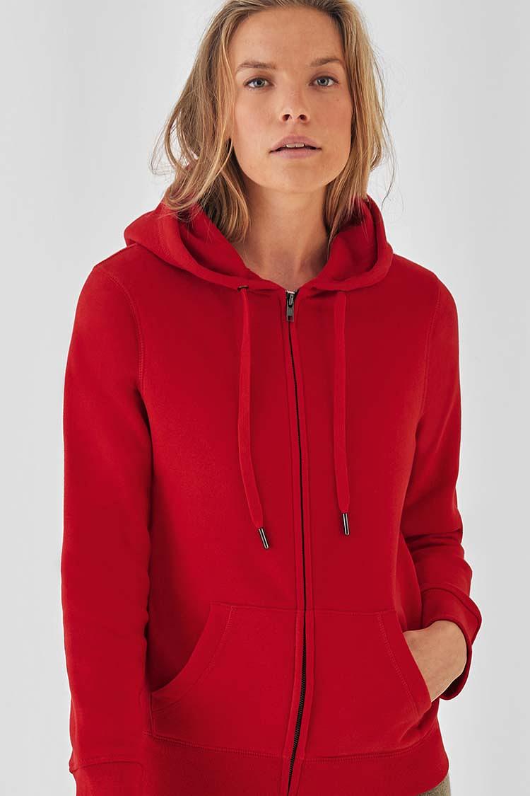 B&C B&C QUEEN Zipped Hood Dámská mikina na zip s kapucí